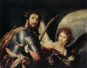 Bernardo Strozzi St Maurice and the Angel oil on canvas